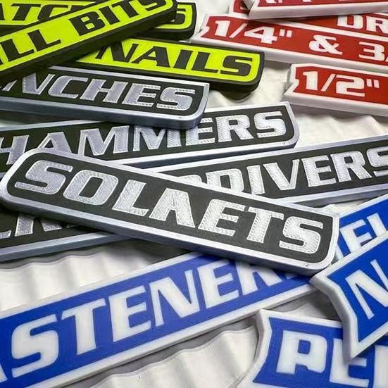 1/10/12Pcs Magnetic Toolbox Label Easy To Read Reusable 3D Magnetic Tool Chest Organizer Tag Mini Toolboxes Drawers Marker Organization Label