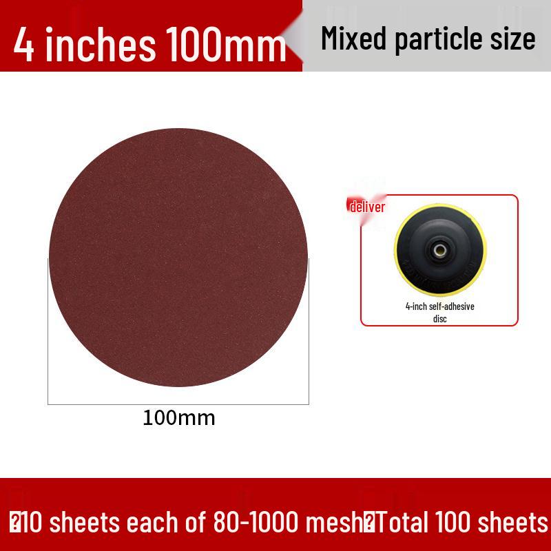 4-inch Stainless Steel Flocked Sandpaper Disc for Drill and Grinder Polishing.