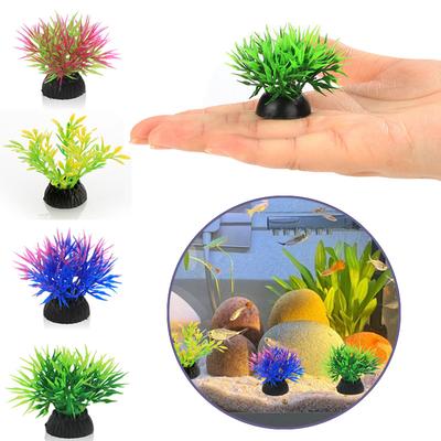 3Pcs/Pack Artificial Plant Flower Plastic DIY Fish Tank Home Decoration Accessories Simulation Grass Water Weeds Ornament