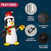 Joyfy 5 FT Christmas Inflatables Penguin Outdoor Decorations Christmas Blow Ups Yard with Built-in LEDs for Holiday Party