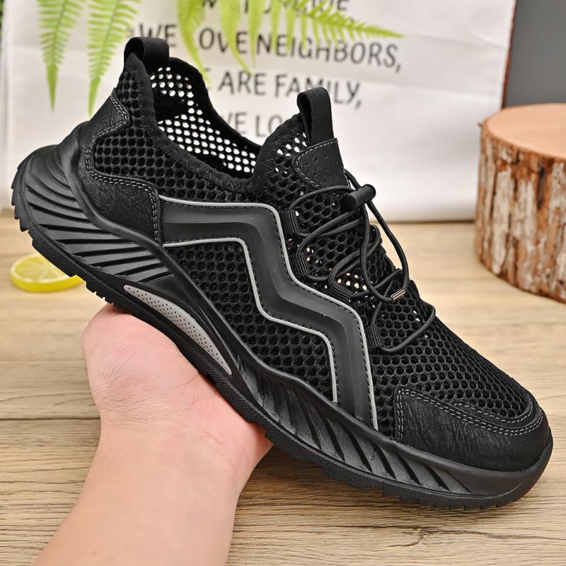 

Lightweight Tennis Footwear Summer Men s Sneakers High Quality Breathable Casual Shoes Outdoor Non-Slip Man Sport Shoe 46 чёрный