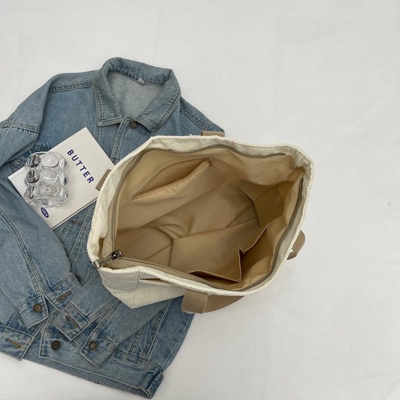 Corduroy Women's Shoulder Bag Large Capacity Shoulder Bag Tote Bag Crossbody Bag