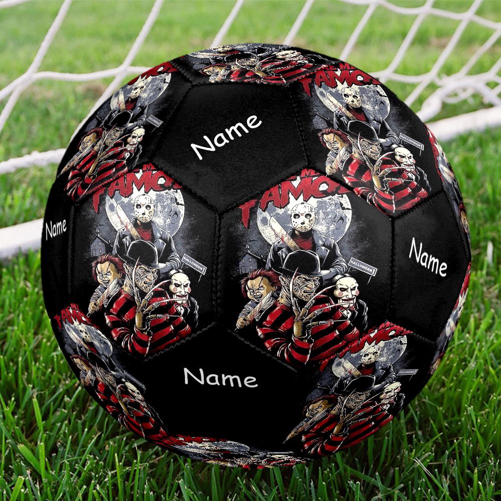 Custom Name Halloween Horror Theme Size 5 Soccer Ball, Suitable for Both Indoor and Outdoor Matches, a Gift Suitable for Everyone.