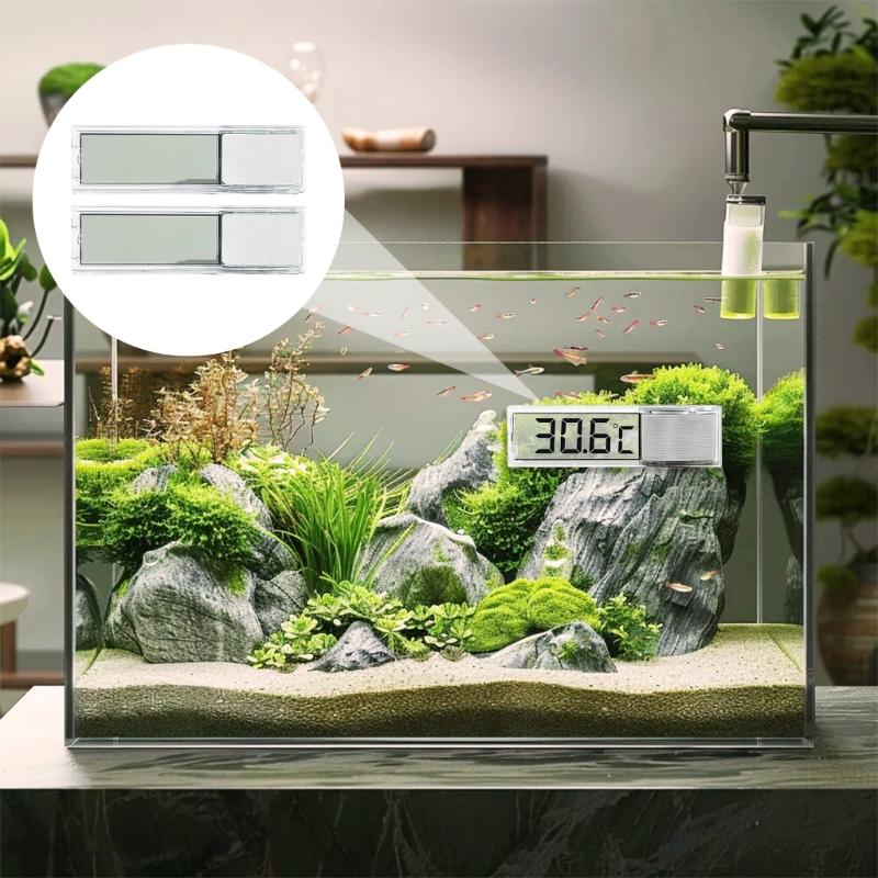 2Pcs Fishtanks Thermometers Precise Temperature Monitor For Aquariums Clear Read Easy Stick On Freshwater Marine Use