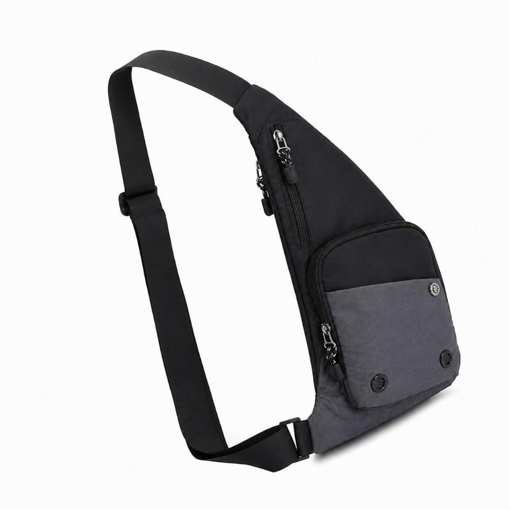 Lightweight Crossbody Shoulder Bag Zipper Pockets Sling Backpack Chest Bag  Camping Outdoor