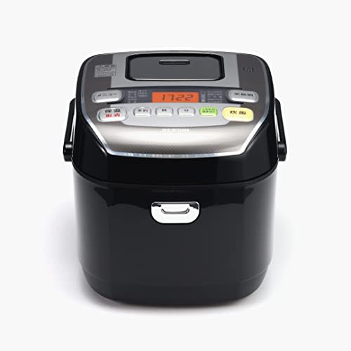 Iris Ohyama Pressure IH Rice Cooker, 5.5 Cups, Pressure IH Type, Cooking Function for 31 Brands, Extra Thick Pot, Large Firepower, Brown Rice, Black R