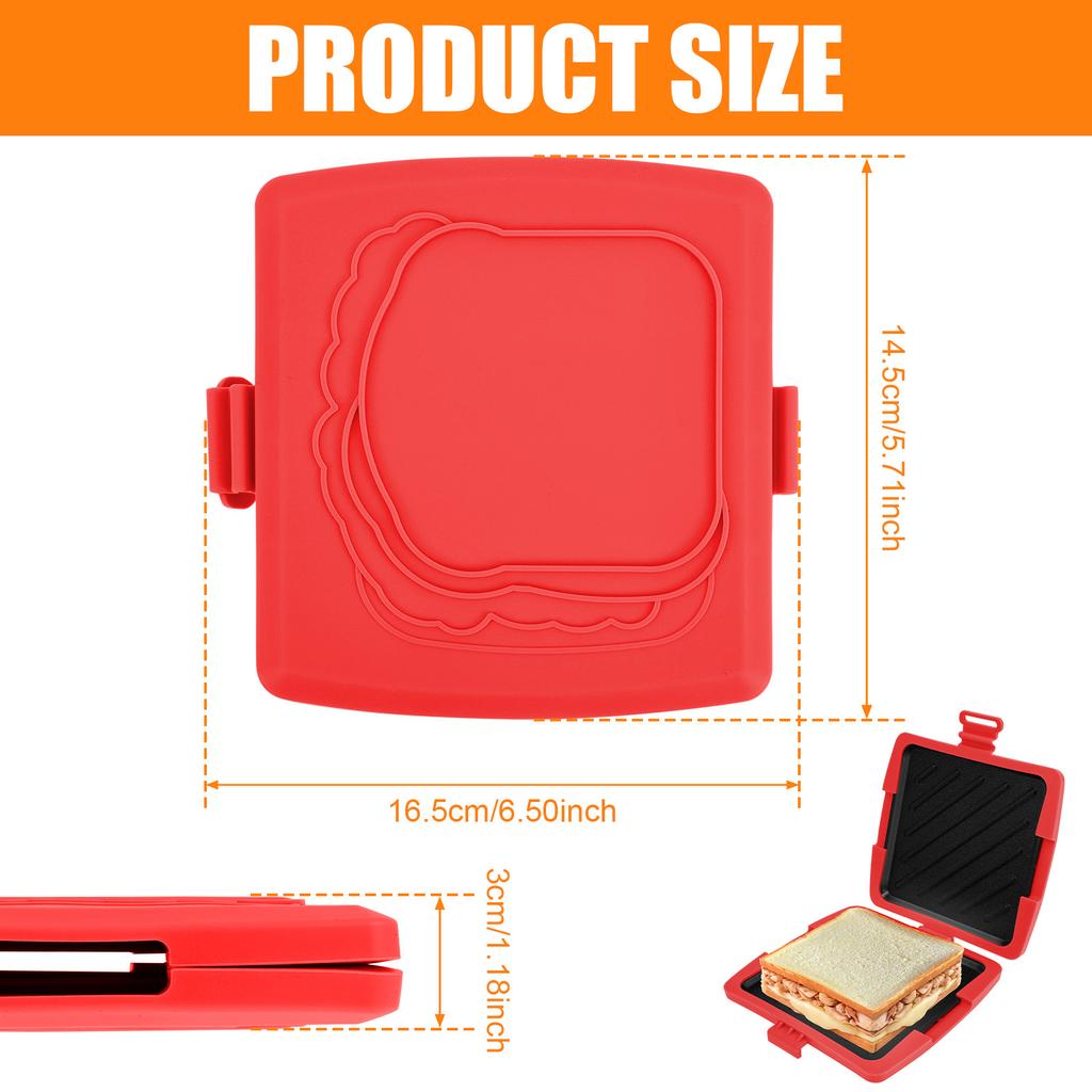 Microwave Sandwich Maker Microwave Toaster Microwave Grilled Cheese Maker Microwave Grill Crispy for Travel,Office,Dorm,Home