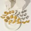 Geometric Zircon Retro Women's 18K Titanium Steel Earrings 2024