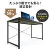 Sanwa Direct Computer Desk Width 100 X Depth 60cm Compatible with Monitor Arm Desk PC Desk Easy To Assemble Black 100-DESKF003BK3