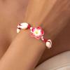 Chic Soft Clay Flower and Shell Woven Bracelet for Women - Versatile Handmade Design