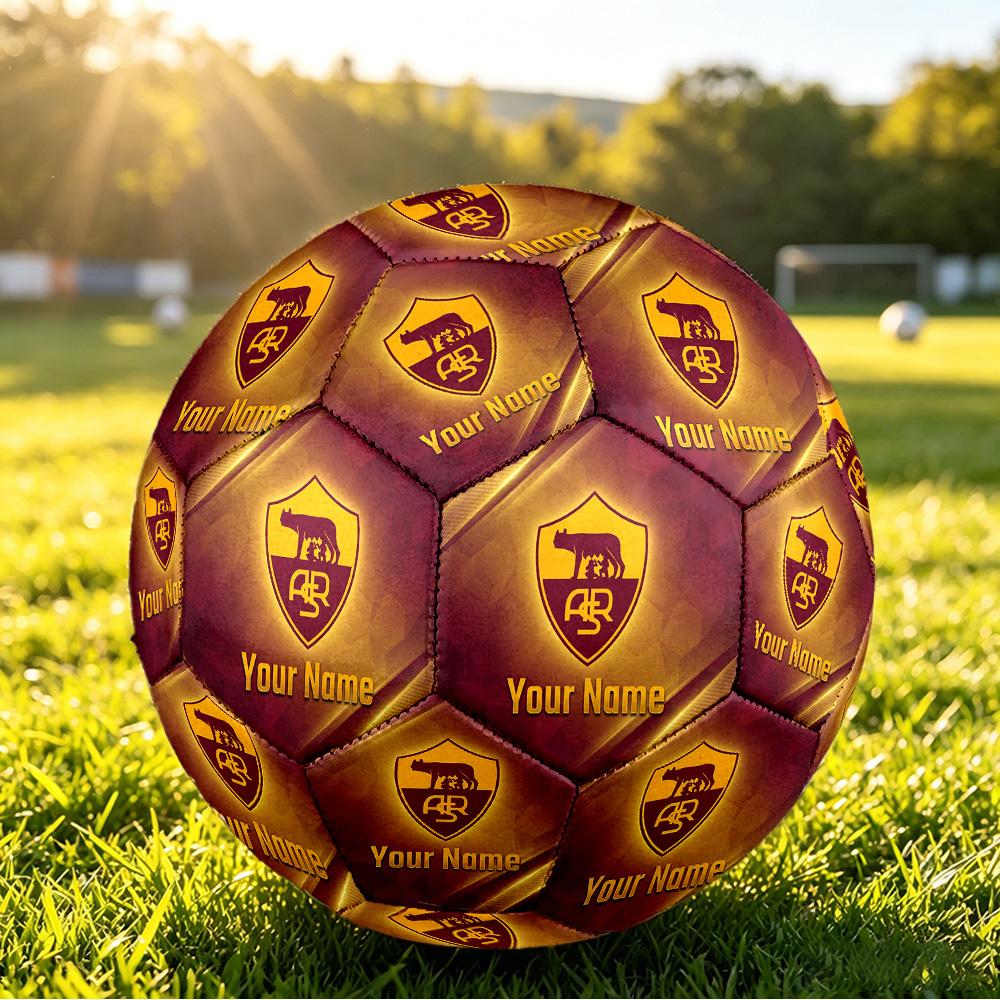 Personalized Size 5 Football AS Roma Pattern Outdoor Game Sports Ball Gift