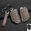 Zinc Alloy Leather Car Key Case Cover for Jeep Wrangler JL JLU Rubicon Gladiator JT Sahara JLU 2018 2019 2020 2021 2022 2023