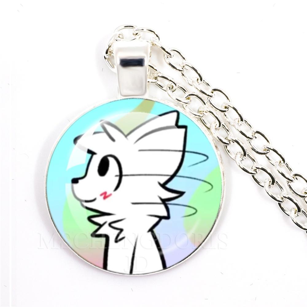 

Boykisser Cat Necklace Creative Kawaii Pink Silly Cats Funny Meme Glass Cabochon Pendant Necklace Charm Jewelry Gift Jewelry