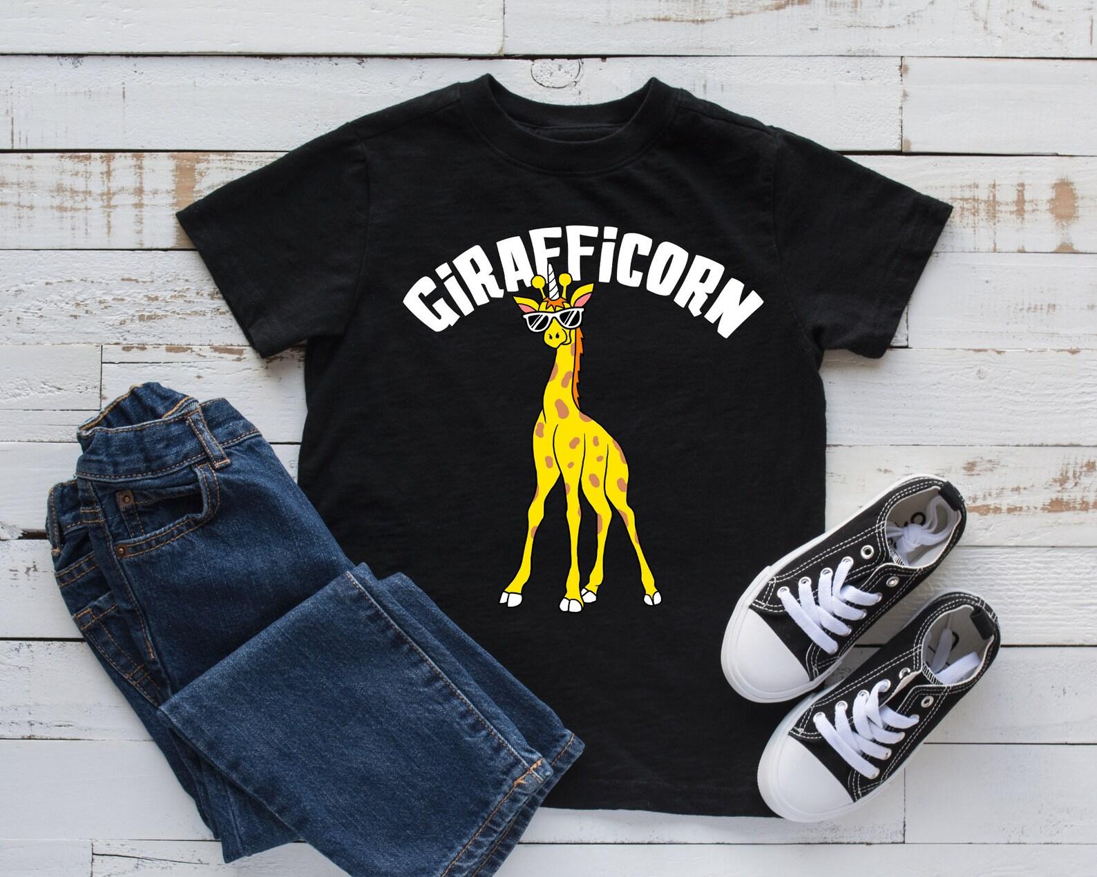 Giraffe Unicorn Shirt, Funny Giraffe Kids Tee, Cute Zoo T-Shirt, Tank Top, T-shirt, T-shirt,T-shirt, Kids Tee Apparel Gift 4XL
