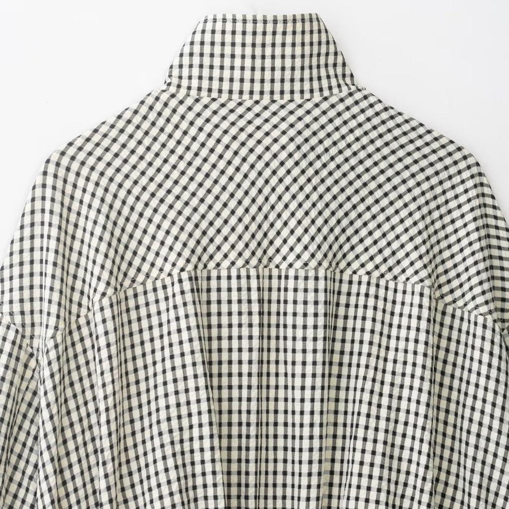 2026 spring new European and American cross-border women's clothing street fashion plaid bomber jacket w085 365649