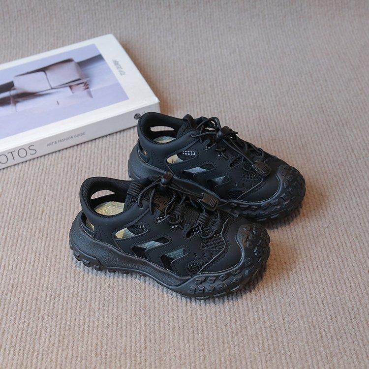 

Children s sandals 2025 summer new hollow breathable boys sports sandals girls dad shoes lightweight outdoor shoes 36 чёрный