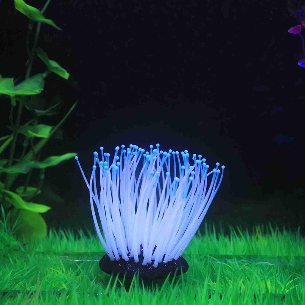 Artificial Silicone Sea Anemone with Glowing Effect for Fish Tank Aquarium Ornament Decoration
