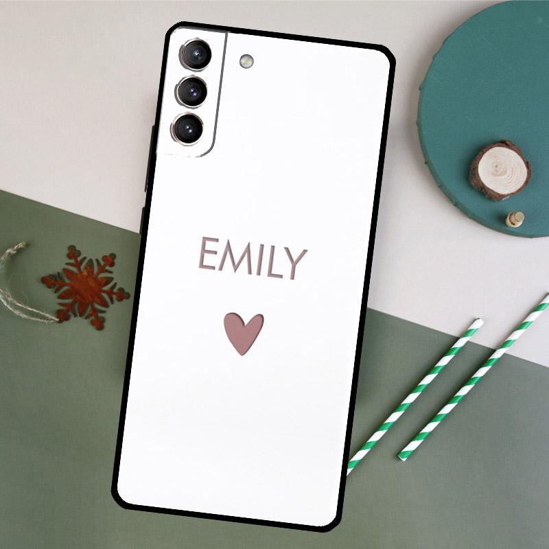 PERSONALISIERTE NAMEN CUSTOM HOCHZEIT Hülle Für Samsung Galaxy S23 S22 Ultra S20 S21 FE S8 S9 S10 Plus Note 10 20 Ultra Rückseite