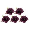 5pcs White Roses Silk Artificial Flowers Heads for Wedding Home Cake Birthday Party Decoration Fake Scrapbook Wreath Accessories