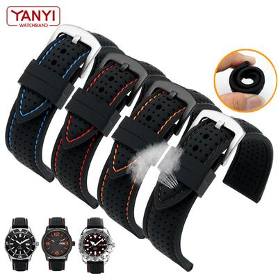 Silikon-Uhrenarmband 20 mm 22 mm 24 mm für Huawei Samsung Armband Sport Gummiband für Mido Tissot Omega Uhren Zubehör