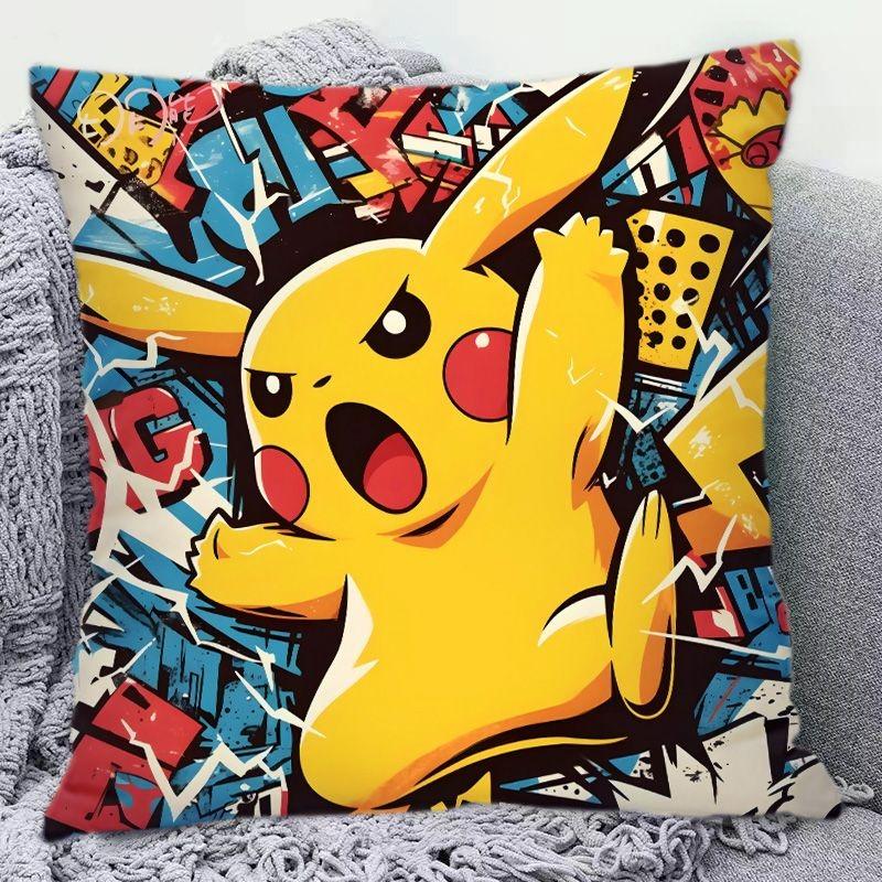 1 Stück niedlicher Pikachu Kissenbezug cooler Pikachu Kissenbezug Raumdekoration Kissenbezug Sofakissenbezug Heimdekoration