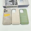 Crocodile pattern is suitable for Apple 15/17/16 mobile phone case insert card 16pro change bag 16promax portable 7