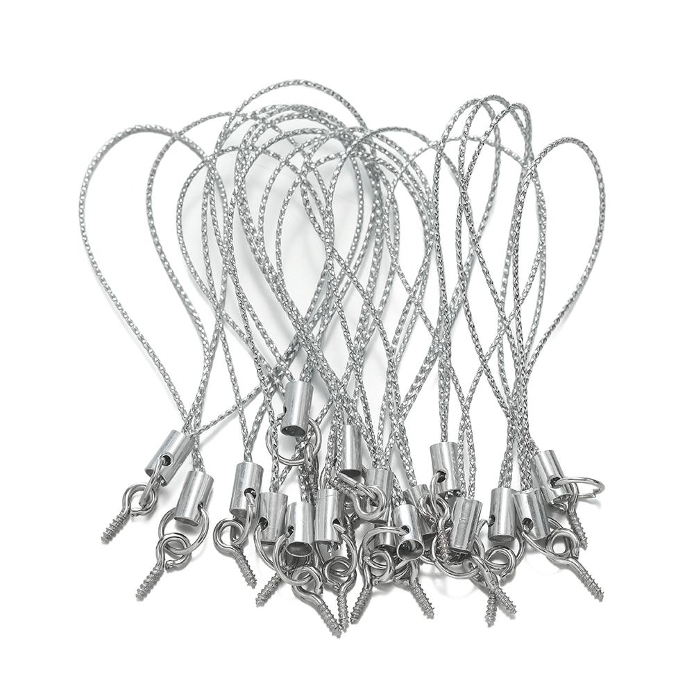 20/50pcs Lanyard Lariat Strap Cord With Eye Pins Screw Colour Strap Charm Cord Rope Keychains Hooks Mobile Phone DIY Accessories