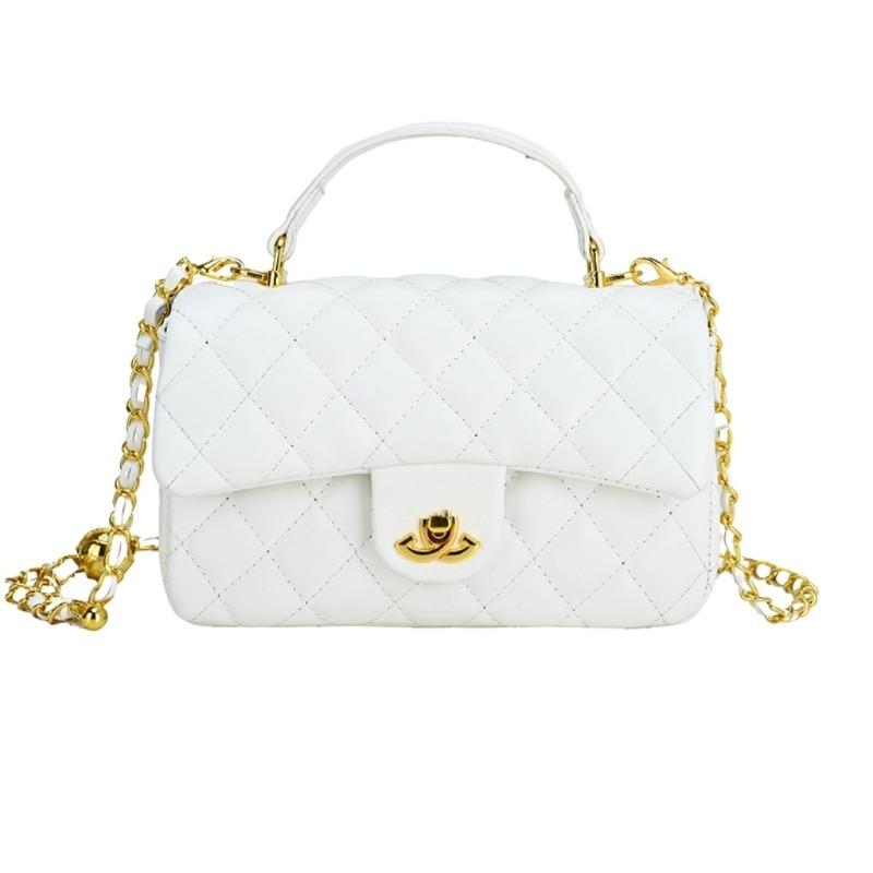 Borsa da donna portatile nuova con texture, colore solido, borsa a tracolla a diamante, borsa a tracolla