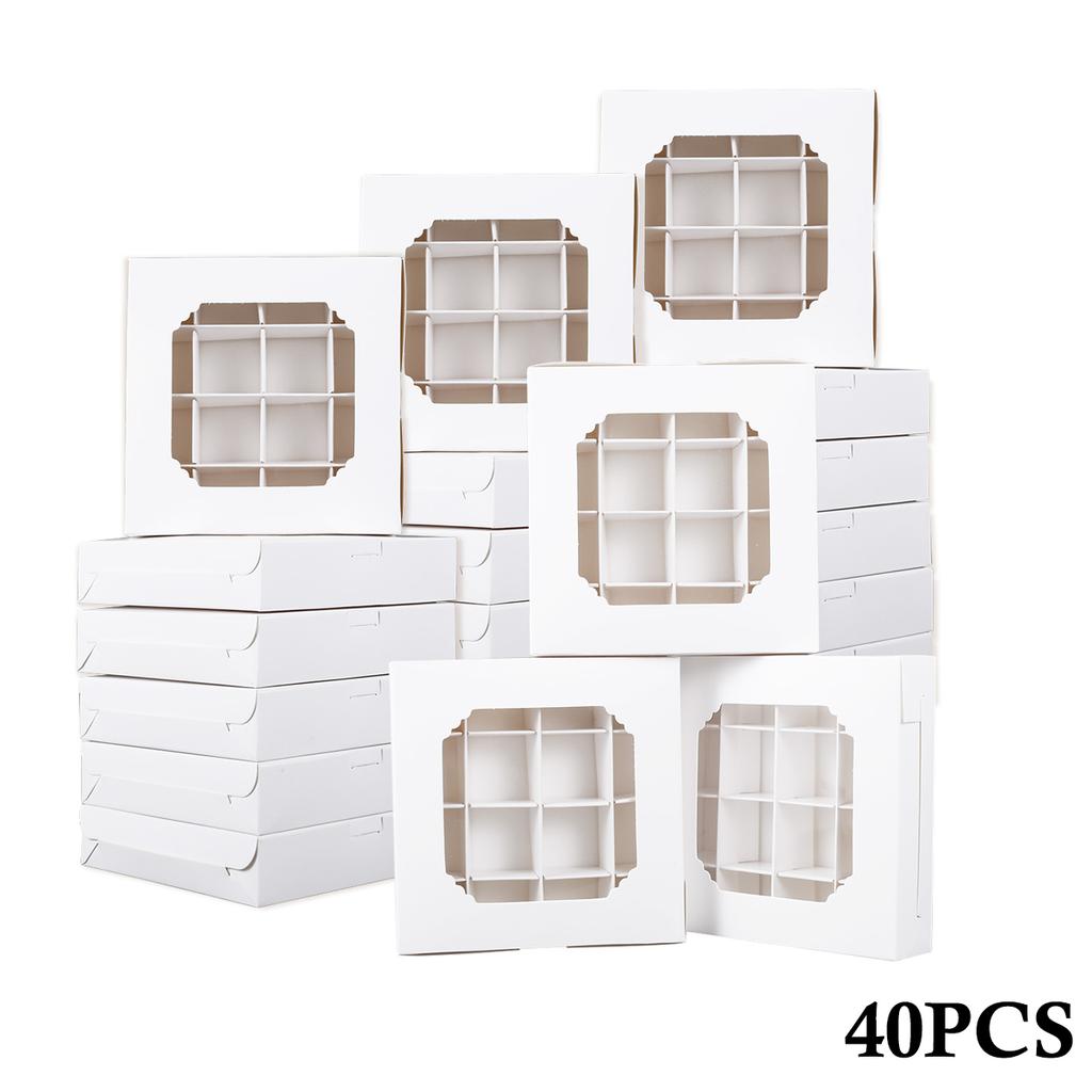 20/40 Stück Gemischte Süßigkeitenbox Mit Klarsichtfenster 16 Fächer Mit Trennwänden Schokolade Süßigkeiten Dessert Verpackungsbox Party Dekoration Geschenkbox