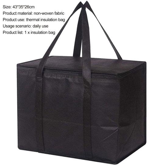 Insulation Bag Foldable Large Capacity Waterproof Autumn Picnic Aluminum Foil Food Fruit Storage Pouch for Daily Use