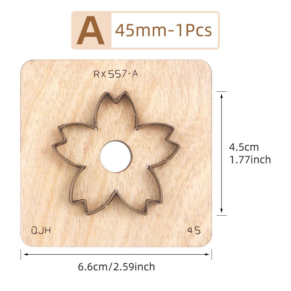 1pcs Leather Cutting Die DIY Flower Petal Cutter Knife Leather Keychain Making Mold Die Leather Craftwork Punching Die