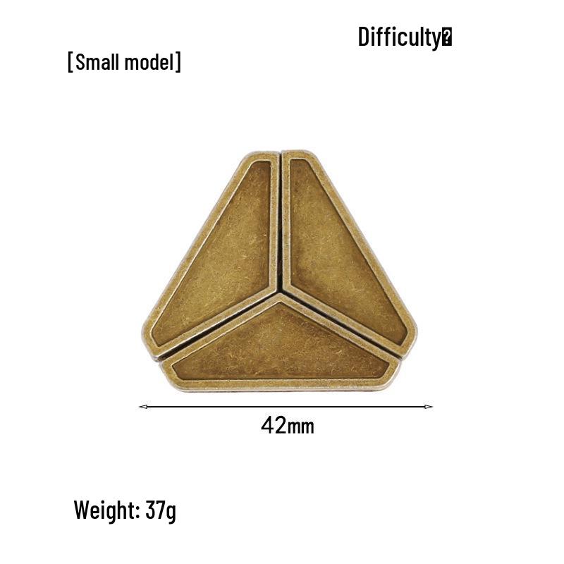 Intelligence Puzzle Zinc Alloy Disentanglement Rings - Unlock Nine Linked Rings Kongming Luban Lock Educational Toy