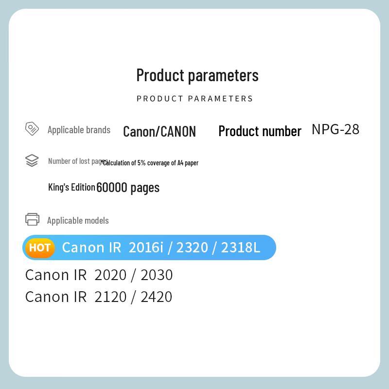 Caijin NPG-28 Compatible Drum Unit for Canon IR Series