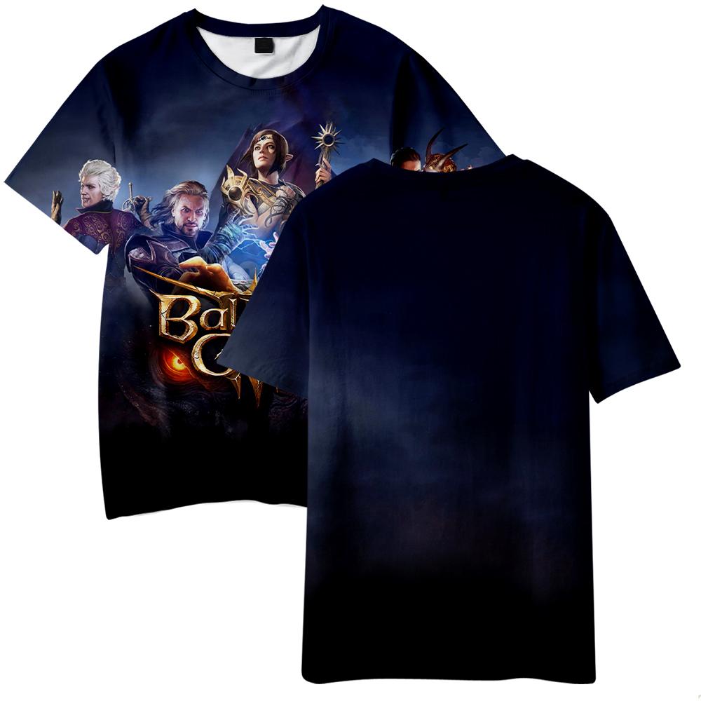 

Летняя мода для поклонников Baldur's Gate 3, женские и мужские повседневные футболки с короткими рукавами и графическим принтом