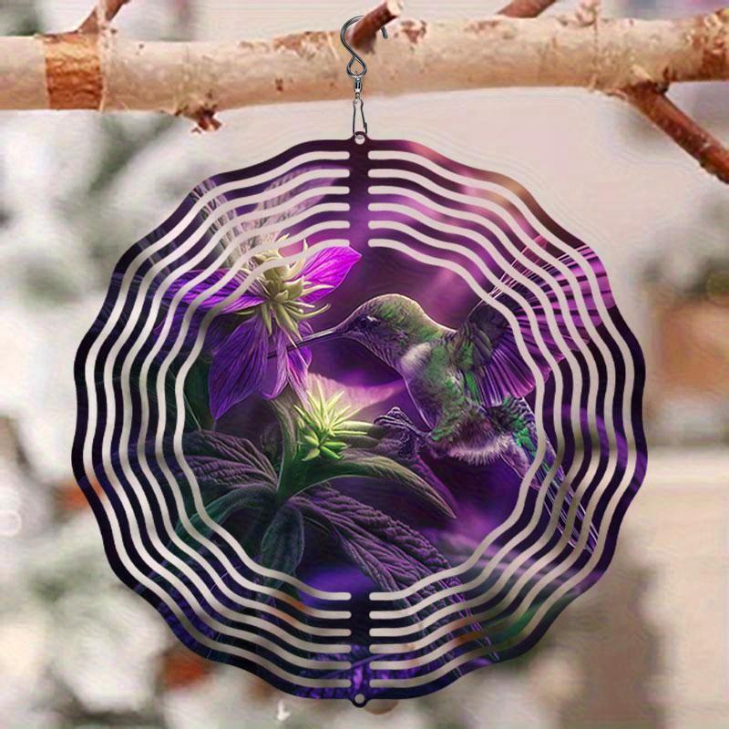 10 Inch Hanging Wind Spinner with 360 Degree Hook for Balcony Garden Decor Spring Summer Outdoor Decoration