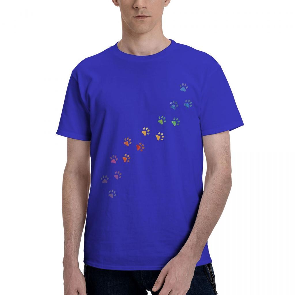 Colorful Cat Paw 100 Cotton Casual Breathable Confortable Vintage Mens Designer Clothes Clothes Men