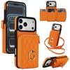 Rhombus Grid RFID Blocking Multi Card Wallet Crossbody Phone Case with Ring Holder For iPhone 18 Pro Max 17 16 Plus+ Air 17e 16e