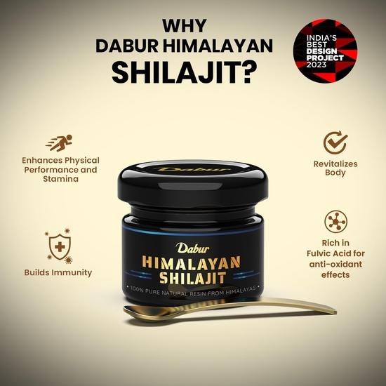 Dabur Himalaya Shilajit Harz - 15g | 100% Reines Shilajit | Steigert Ausdauer und Energie | Stärkt die Immunität