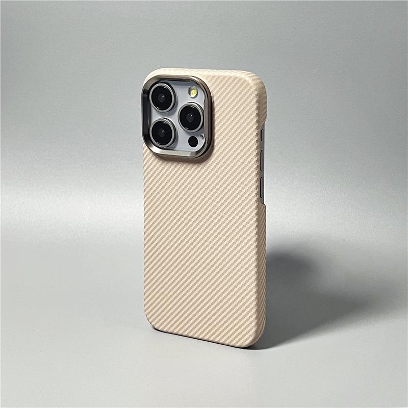 Kevlar Carbon Fiber Texture Magnetic Case for iPhone 17 Pro Max