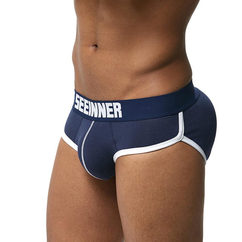 New men's 3D three-dimensional U convex cup hip pad briefs, hip fashion briefs