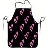1pc of Pink Neon Heart-Patterned Apron, Made from Durable And Easy-To-Clean Polyester, Featuring an Adjustable Waistband, Suitable for Cooking In The 