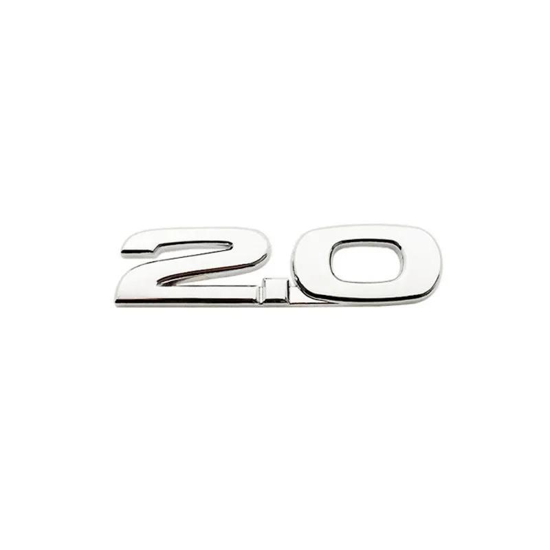 3D Metal 2.0 2.5 Letters Car Fender Emblem Rear Trunk Badge Sticker For Mazda 3 6 Axela CX5 CX7 MX5 Chrome Black Accessories