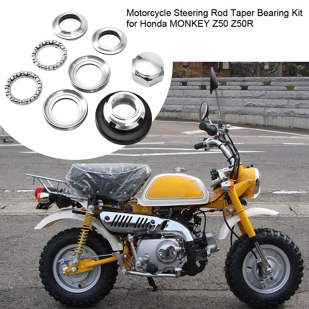 Motorcycle Steering Bearing Kit for Honda Monkey Z50Z50R Steering Rod Taper Bearing Accessory Kit