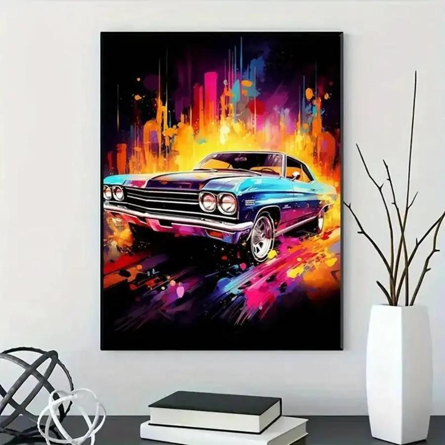 

5D DIY Алмазная картина со стразами 1 шт. 11,8x15,7 дюймов, красочные автомобили, мозаика, набор алмазов со стразами, комплект картин с бриллиантами