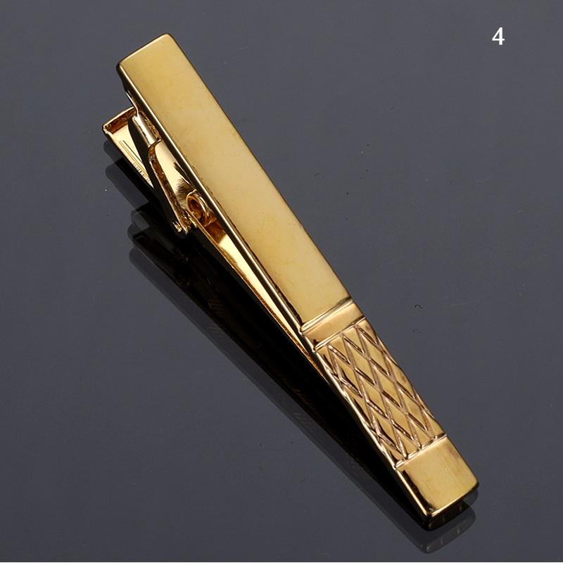 1 Stück Herren Luxus Kleidung Krawattennadel Klassische Goldfarbe Krawattennadelclip Spange Einfacher Schmuck Kragen Zubehör Für Business Hochzeit