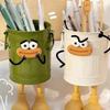 2Pcs Cartoon Pen Cup Multipurpose Desk Pen Organiser Case Makeup Brush Storage Container Office Desk Accessories