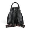 Retro Genuine Leather Women Backpack Travel Bag Leisure Large Capacity Cowhide Solid Color Backbag