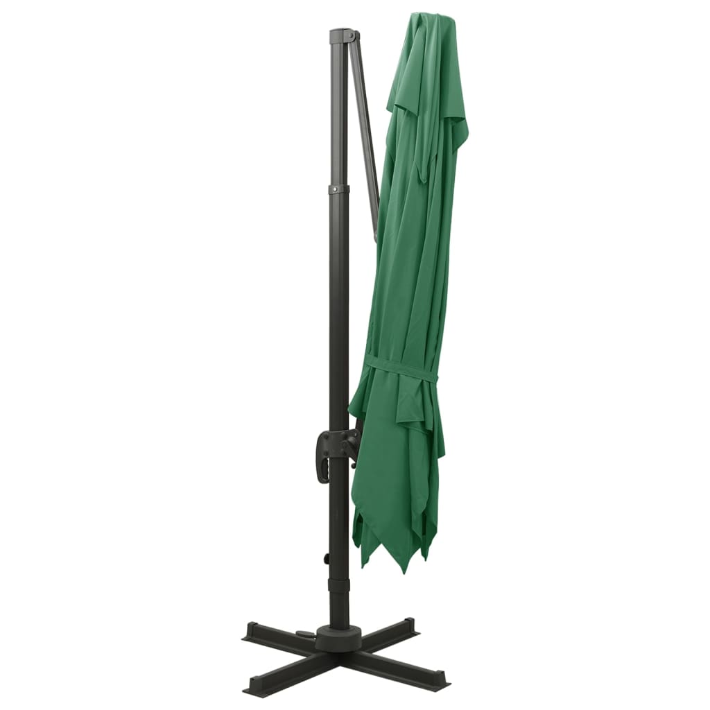 Cantilever Umbrella with Ventilation 300 X 300 Cm Green