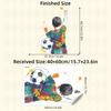 Graffiti Soccer Boy Wall Decal Football Player Wall Art Removable Self-Adhesive Vinyl for Boys Bedroom Game Room