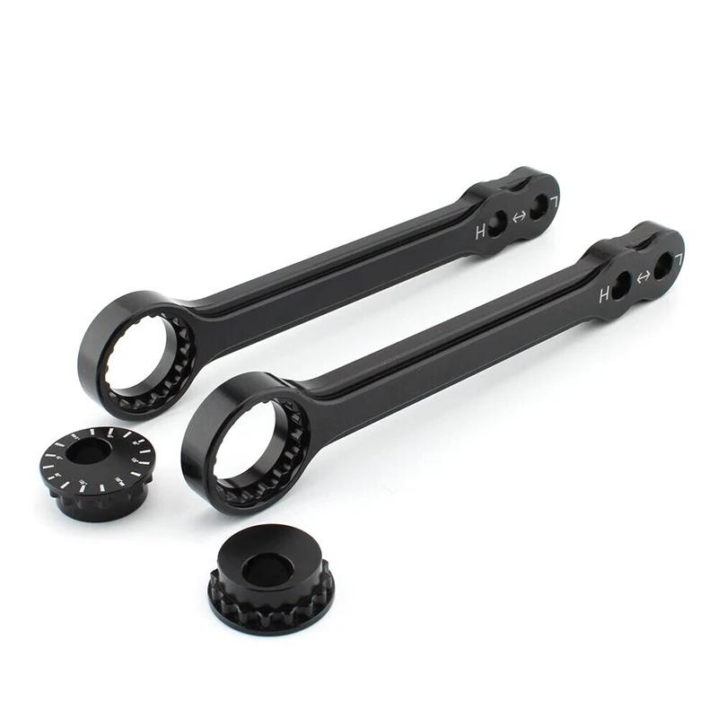 Motorrad-Tieferlegungsstangen-Kit Passend für Kawasaki Ninja 400/Z400/250/Z250 2013-2023 Auf- und Ab-Verbindung Schwarz Einstellbares Zubehör